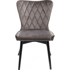 Chair Black Marshall Velvet Grey